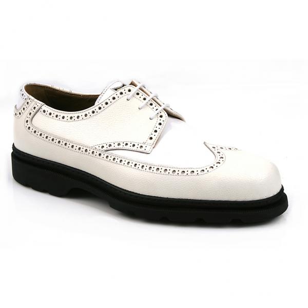 Michael Toschi G2 Wing Tip Golf Shoes White/White
