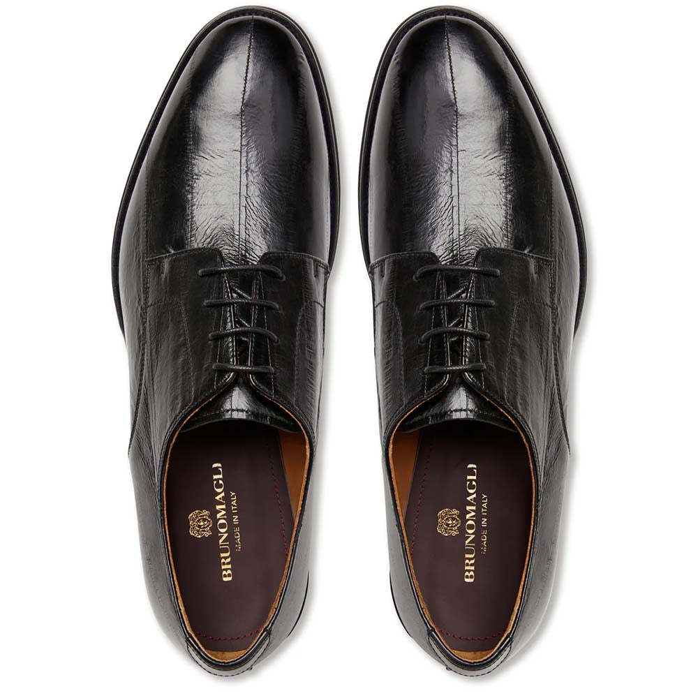 Bruno Magli Asti Embossed Eel Dress Oxford Black