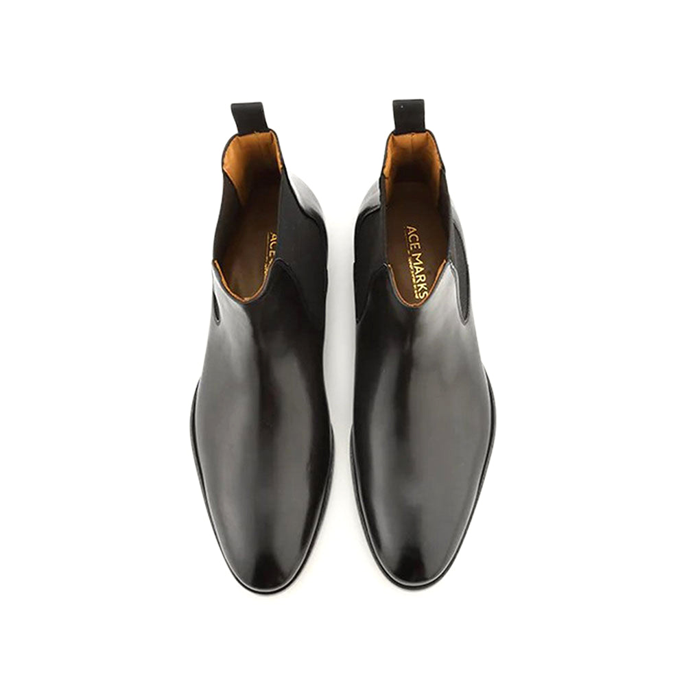 Ace Marks Troy Chelsea Boot Black Antique