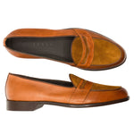 Zelli Alberto Italian Calf & Sueded Leather Loafer Cognac (15-755-CGN)
