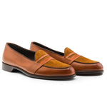 Zelli Alberto Italian Calf & Sueded Leather Loafer Cognac (15-755-CGN)