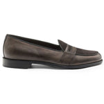 Zelli Alberto Italian Calf & Sueded Leather Loafer Charcoal