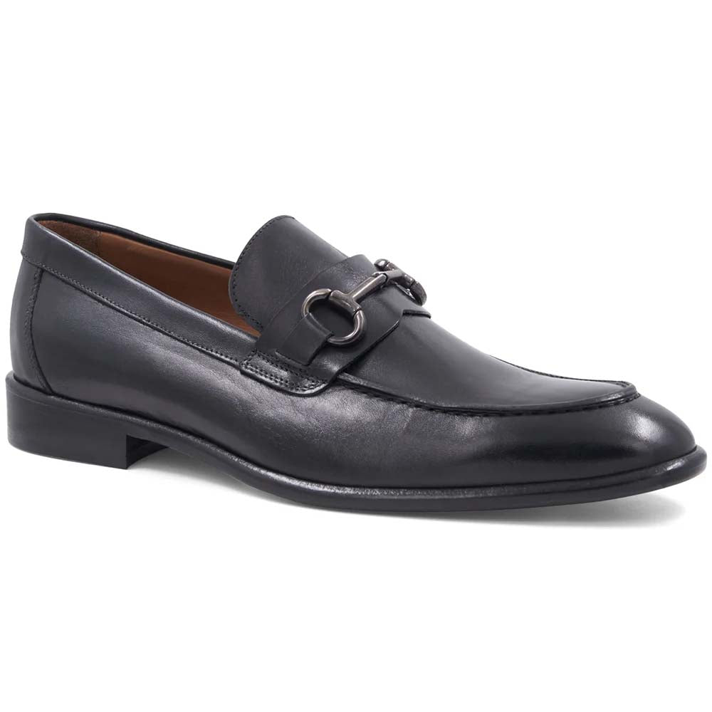 Bruno Magli Alessandro Leather Slip On Bit Loafer Black