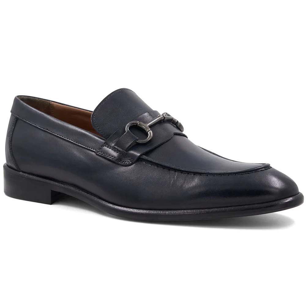 Bruno Magli Alessandro Leather Slip On Bit Loafer Navy