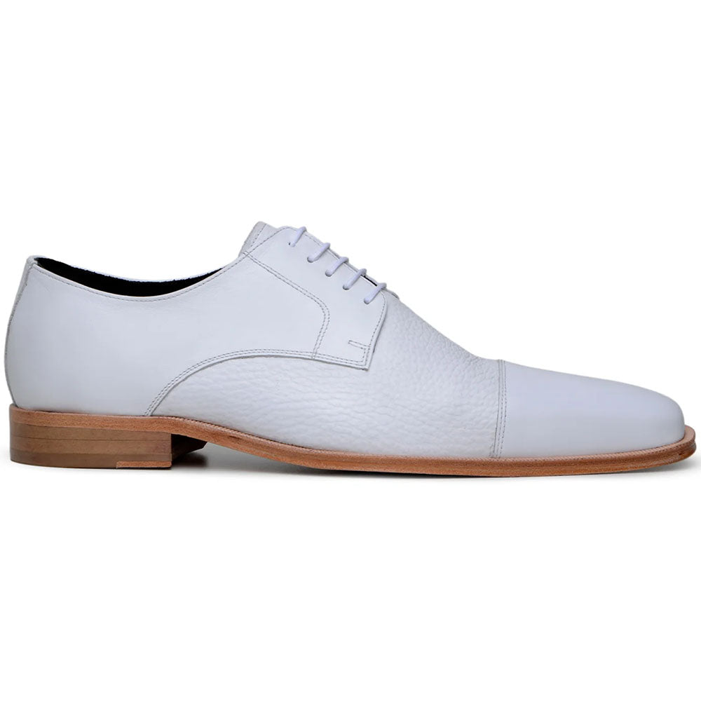 Belvedere Studio Alexander Deerskin & Nappa Derby White