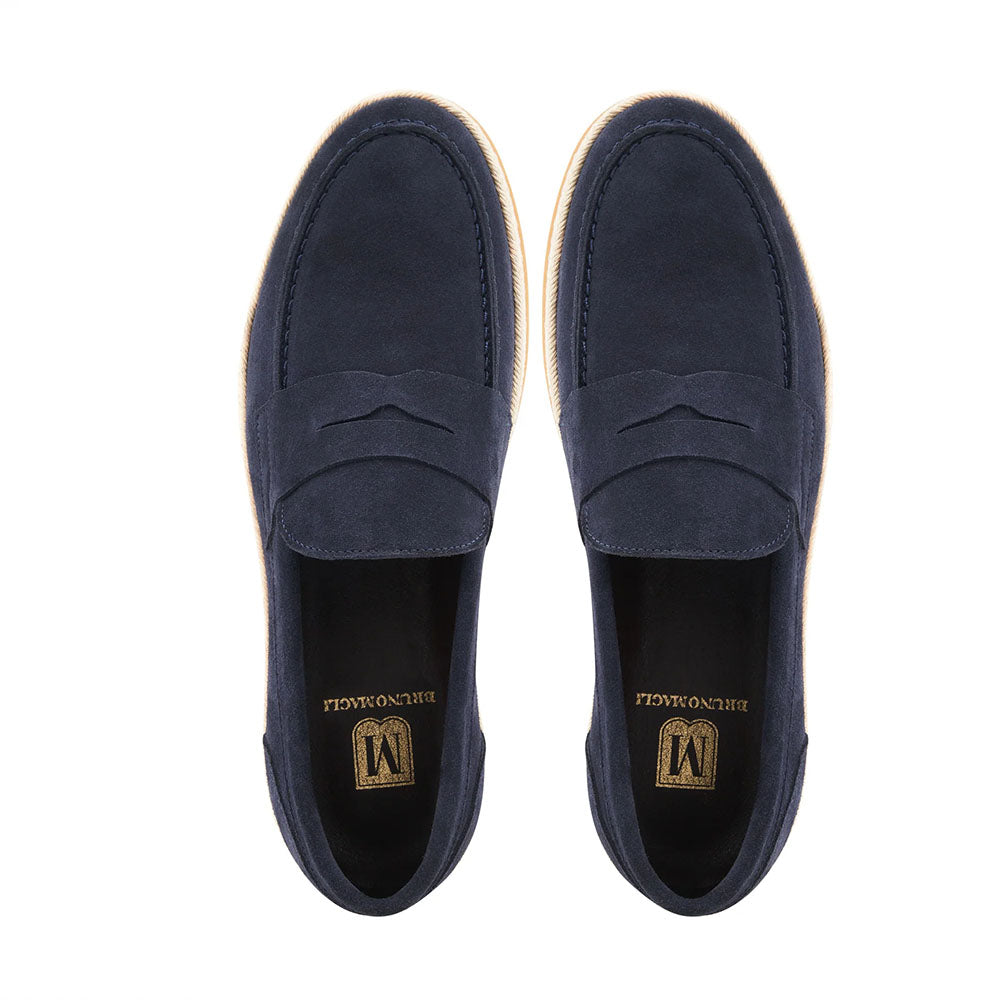 Bruno Magli Alfama Espadrille Suede Loafer Navy