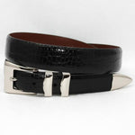 Torino Leather Alligator Embossed Calf with Nickel Set - Black