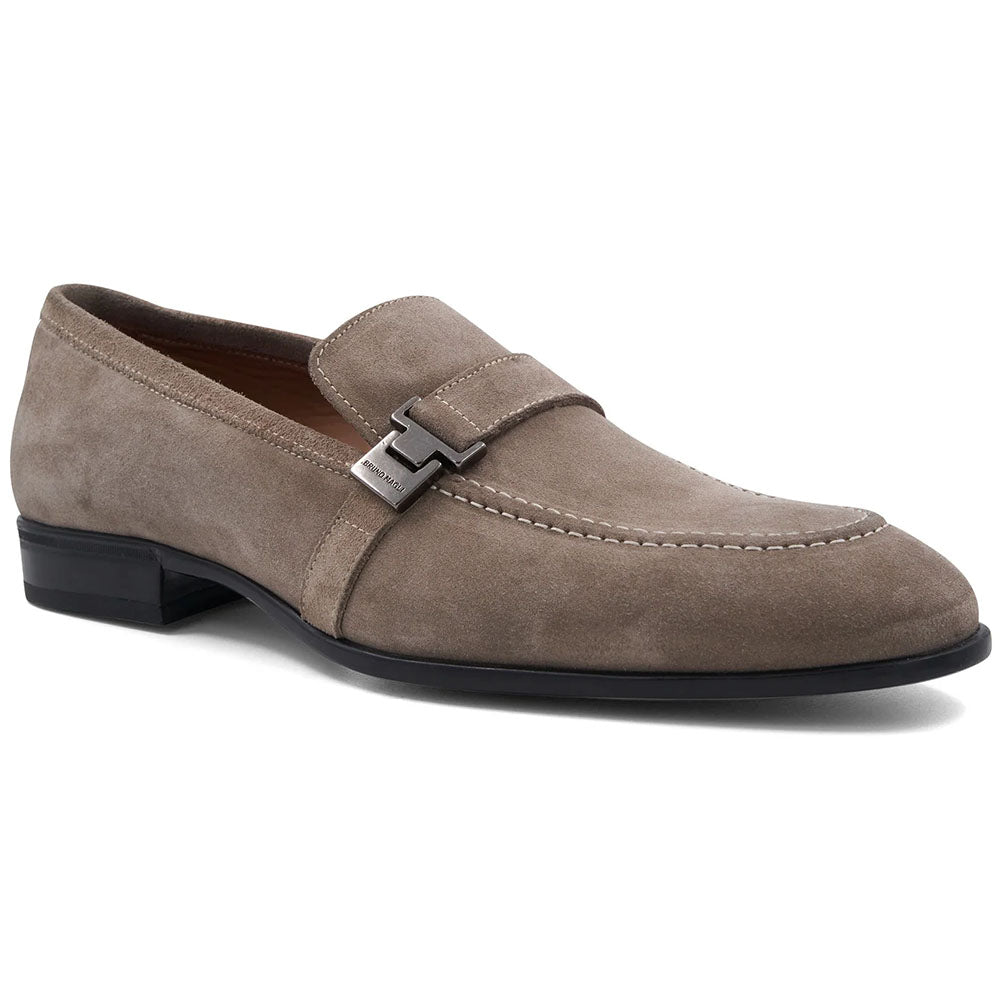 Bruno Magli Arlo Suede Bit Loafer Ivory
