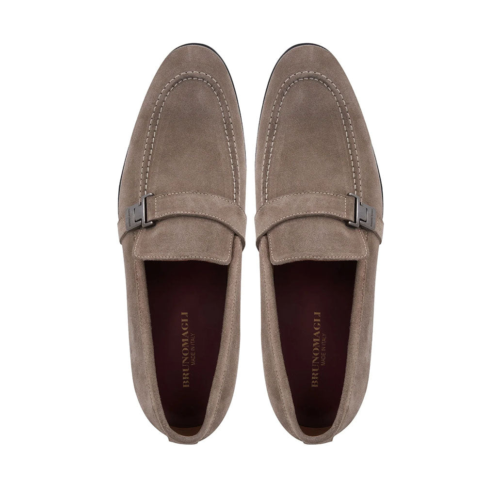 Bruno Magli Arlo Suede Bit Loafer Ivory