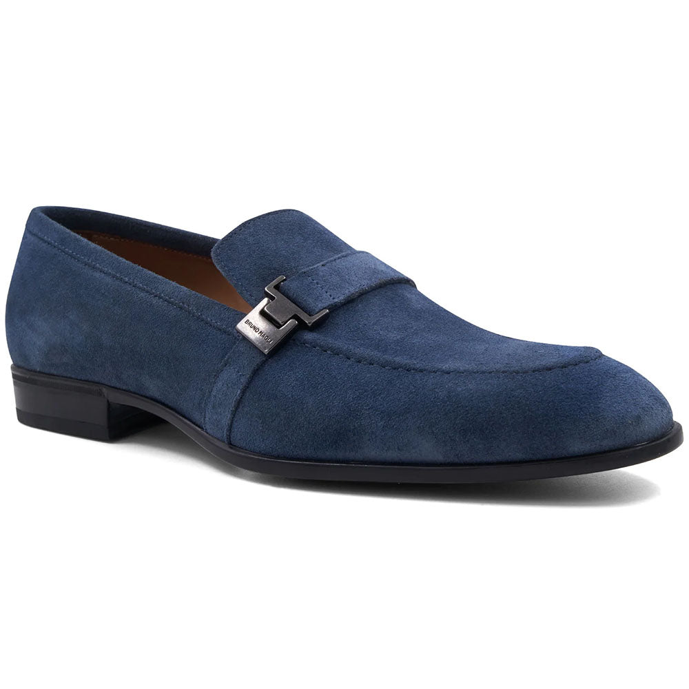 Bruno Magli Arlo Suede Bit Loafer Light Blue