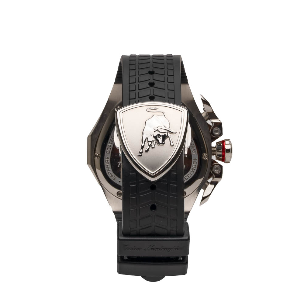 Tonino Lamborghini Spyder 3020SP Chronographic Sport Watch Black/Chrome (Limited Edition)