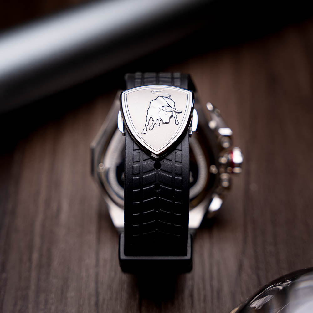 Tonino Lamborghini Spyder 3020SP Chronographic Sport Watch Black/Chrome (Limited Edition)