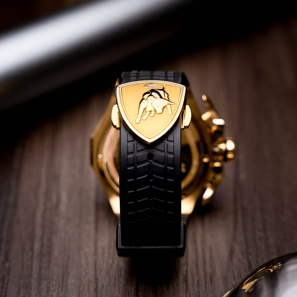 Tonino Lamborghini Spyder 3011SP Stainless Steel Chronographic Sport Watch Gold (Limited Edition)