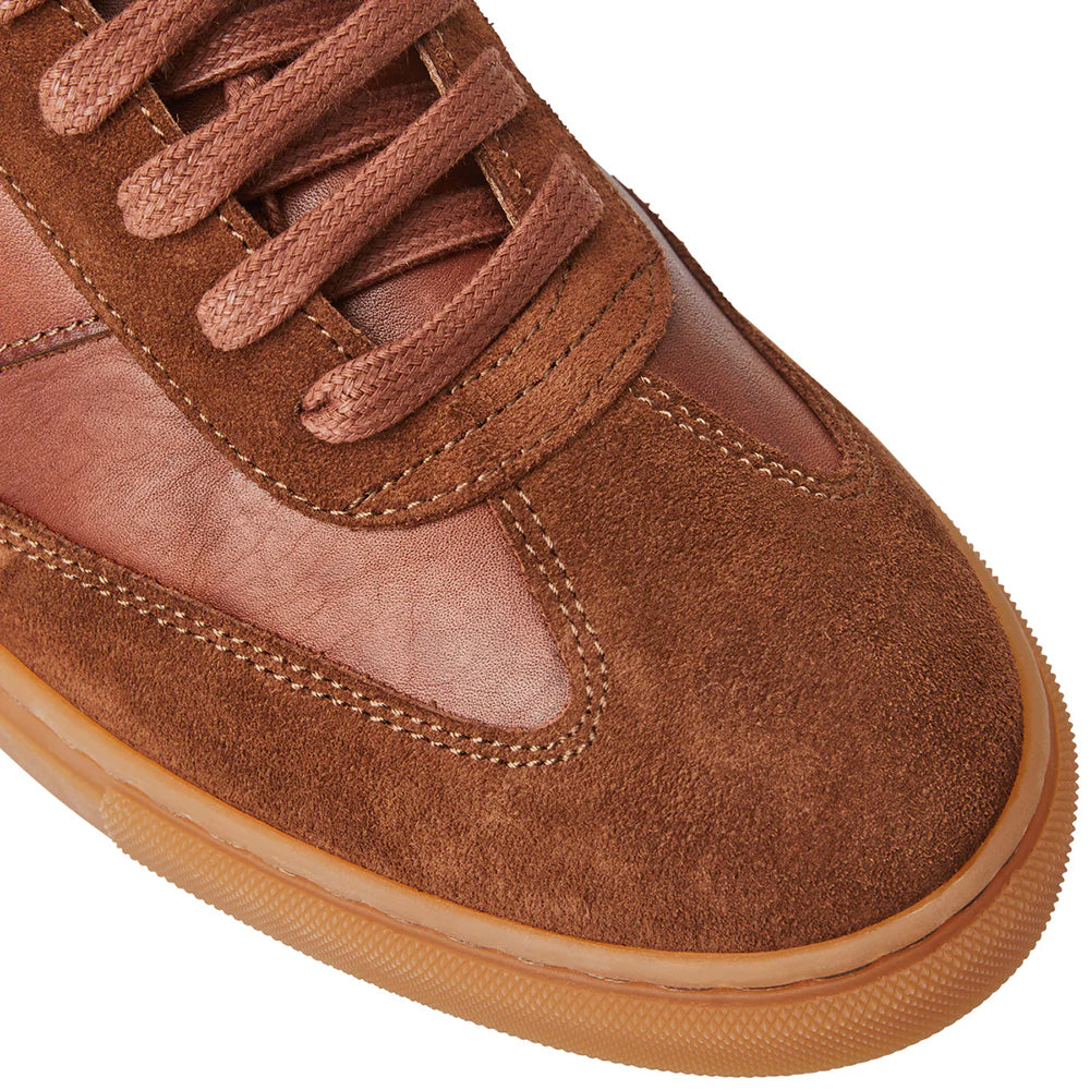 Bruno Magli Baccio Leather & Suede Sneaker Cognac