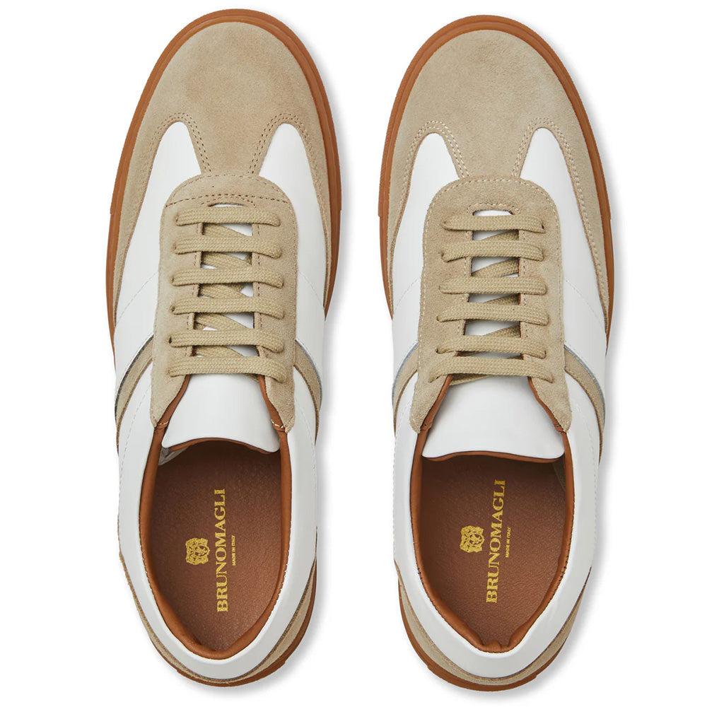 Bruno Magli Baccio Leather & Suede Sneaker White