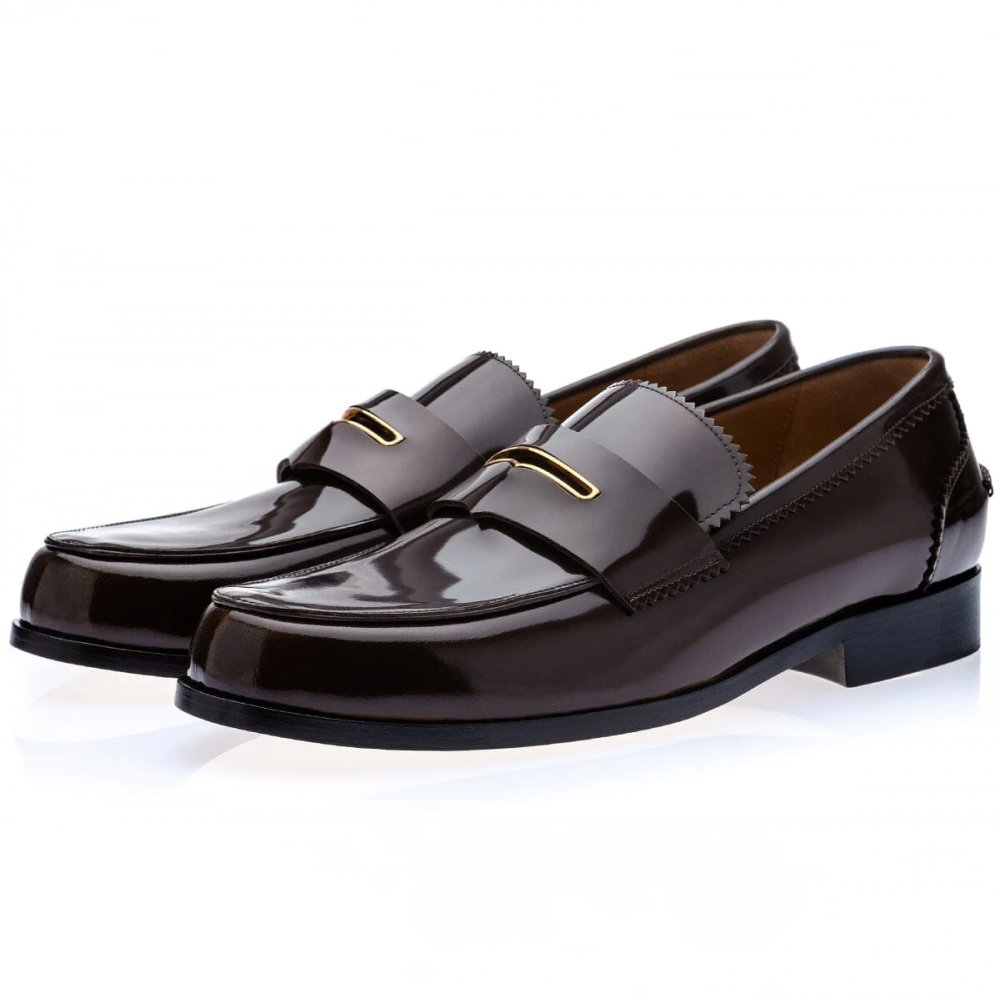 Superglamorous Balmoral Brushed Loafers Brown