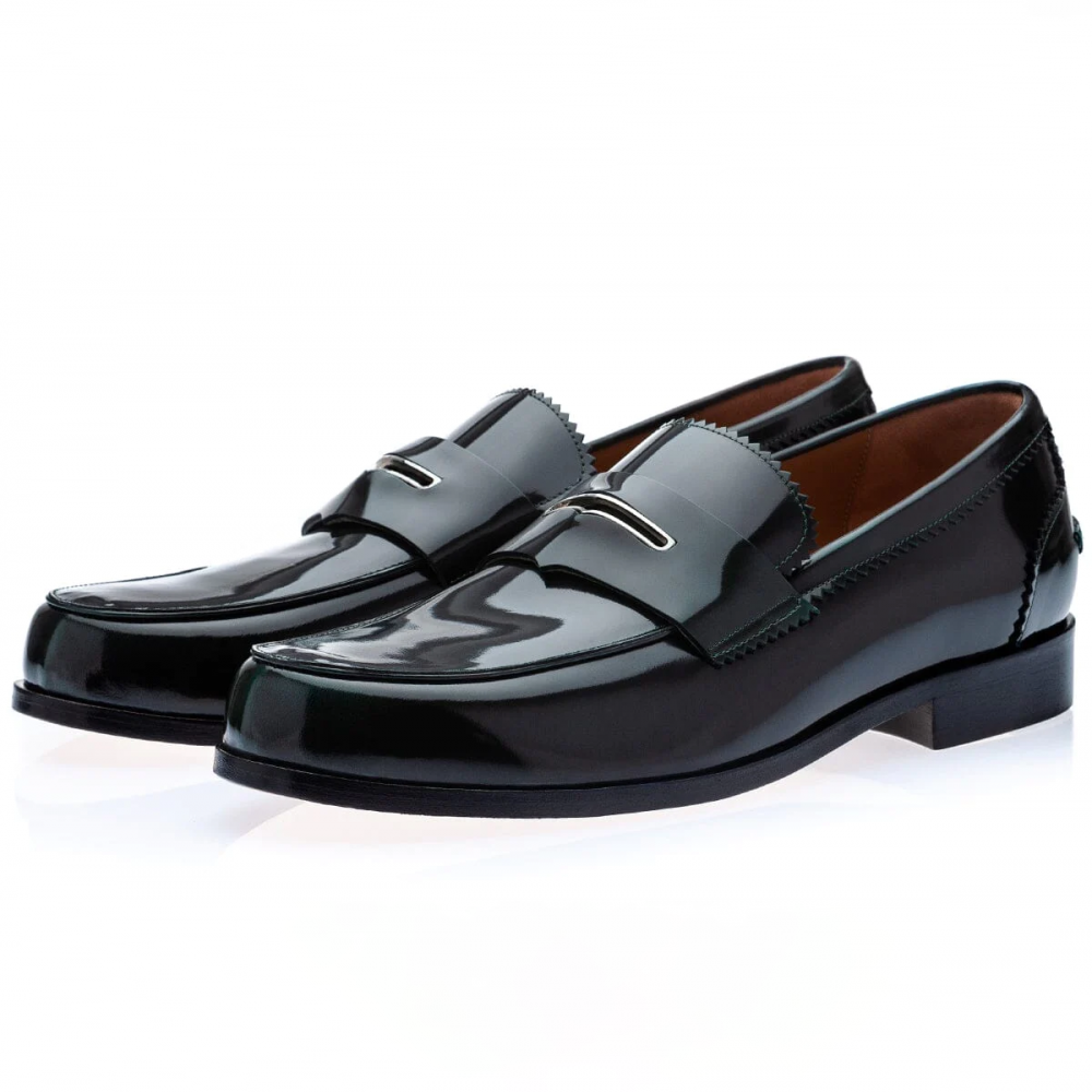 Superglamorous Balmoral Brushed Loafers Green