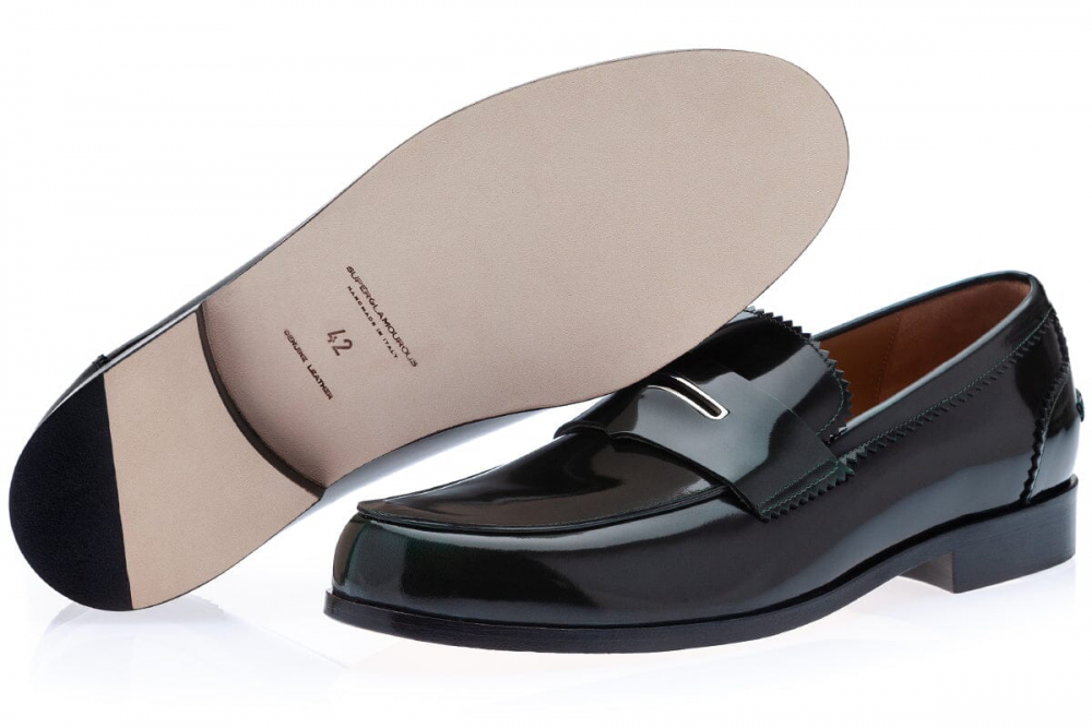 Superglamourous Balmoral Brushed Loafers Green
