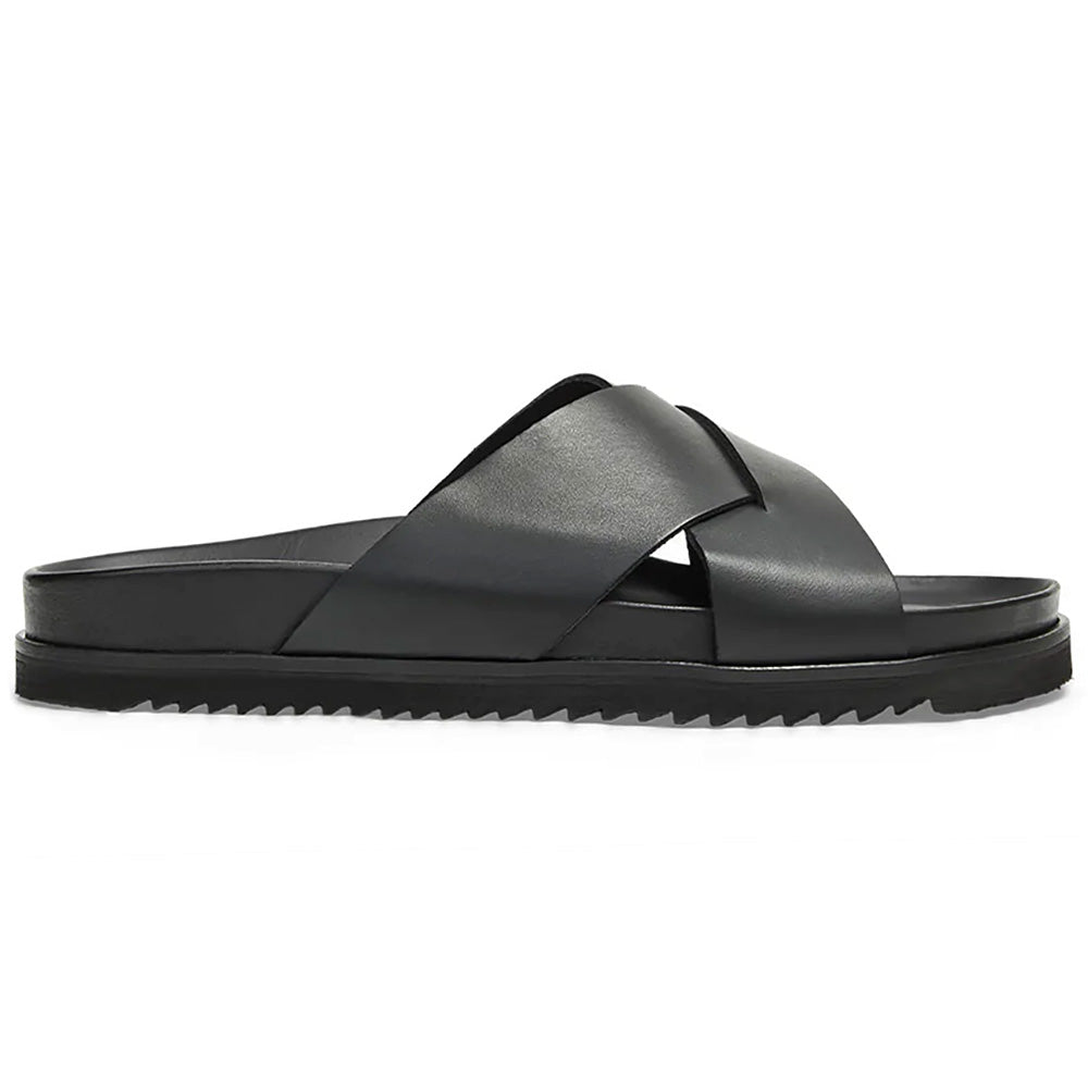 Aquatalia Bellini Leather Sandal Black