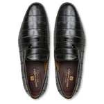 Bruno Magli Bellino Embossed Eel Loafer Black