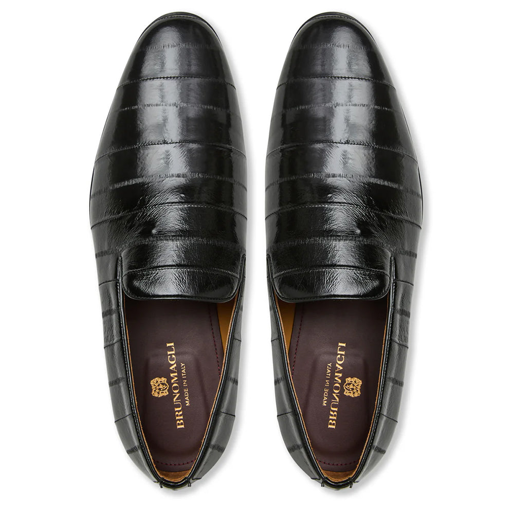 Bruno Magli Bellino Embossed Eel Loafer Black