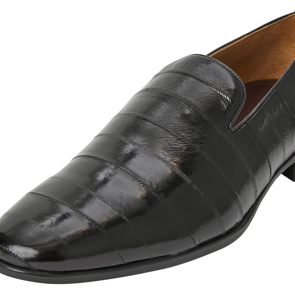 Bruno Magli Bellino Embossed Eel Loafer Black