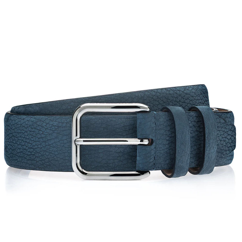 Superglamourous Belmont Oregon Nubuck Belt Navy