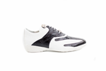 Belvedere Bene Ostrich & Calfskin Sneakers Black / White