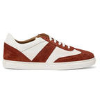 Bruno Magli Benito Italian Suede & Leather Sneaker Red