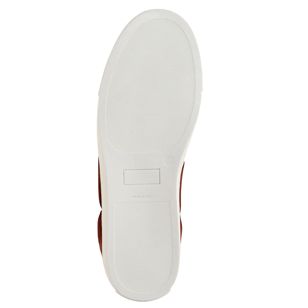 Bruno Magli Benito Italian Suede & Leather Sneaker Red