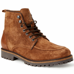 Bruno Magli Bennett Lace-Up Suede Boots Cognac