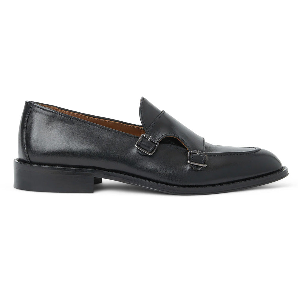 Bruno Magli Biagio Double Monk Slip On Loafer Black