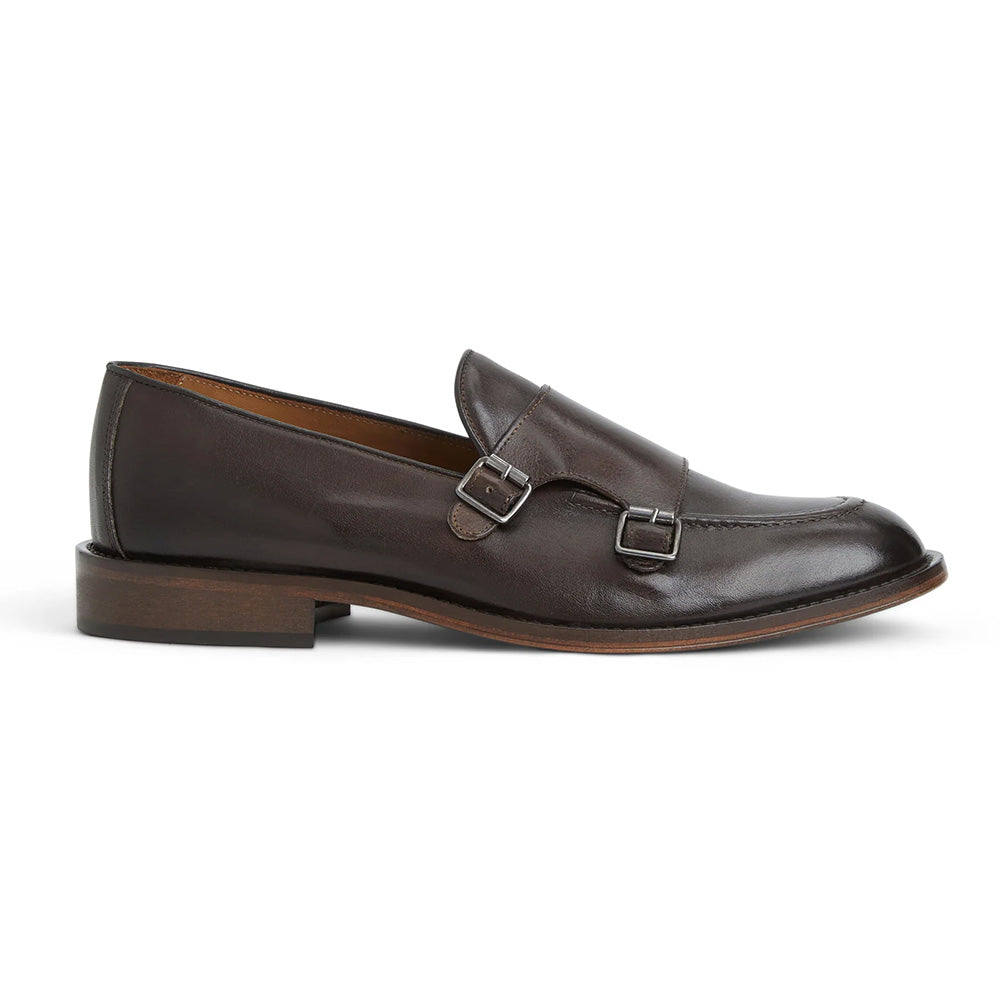 Bruno Magli Biagio Double Monk Slip On Loafer Brown