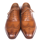 Paul Parkman leather Wingtip Oxfords Shoes Cognac