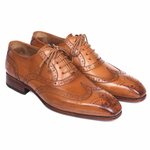 Paul Parkman leather Wingtip Oxfords Shoes Cognac