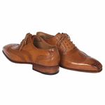 Paul Parkman leather Wingtip Oxfords Shoes Cognac