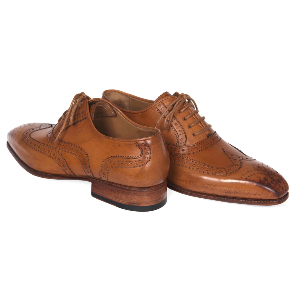 Paul Parkman leather Wingtip Oxfords Shoes Cognac