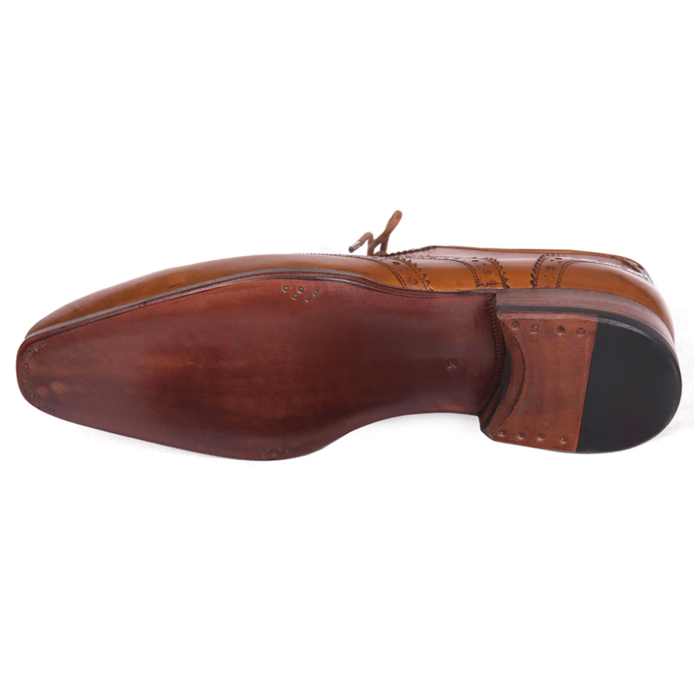 Paul Parkman leather Wingtip Oxfords Shoes Cognac
