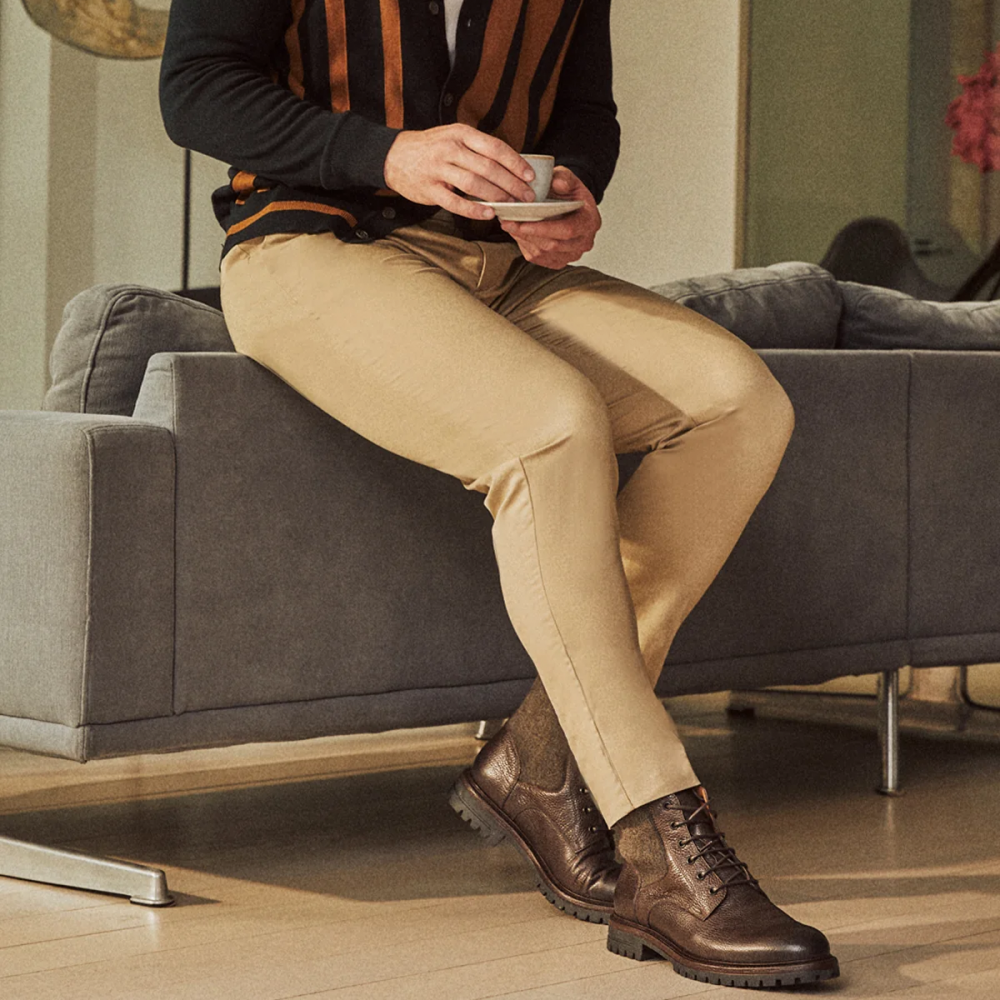 Bruno Magli Hunter Contemporary Lace-Up Stretch Boot Dark Brown