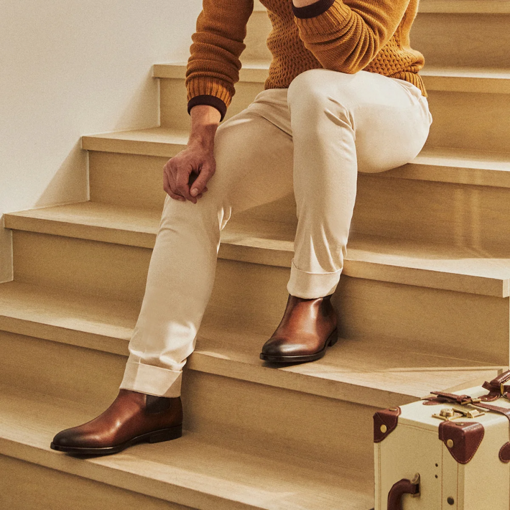 Bruno Magli Byron Double Gore Slip-On Boot Cognac