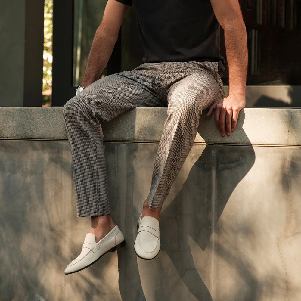Bruno Magli Lastra Leather Slip-on Loafers Off White