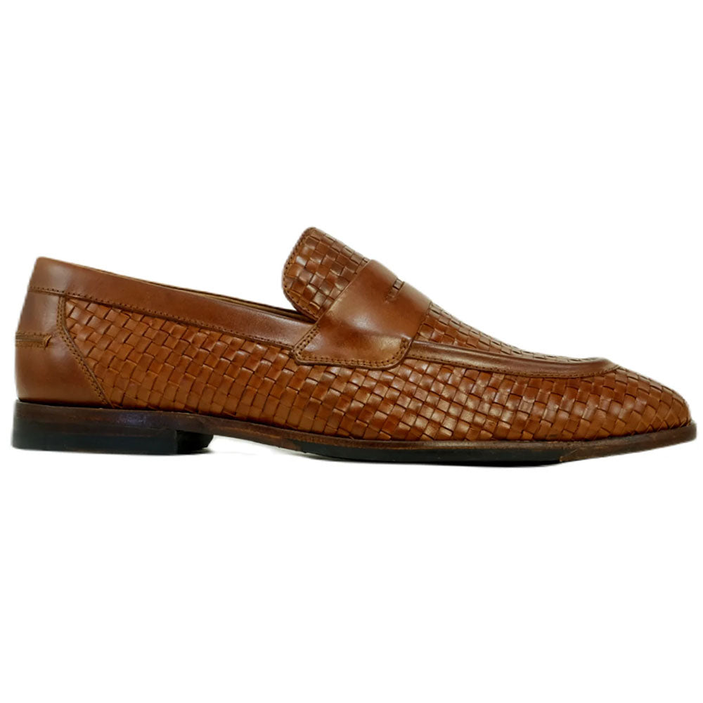 Alan Payne Boca Woven Penny Loafer Tan