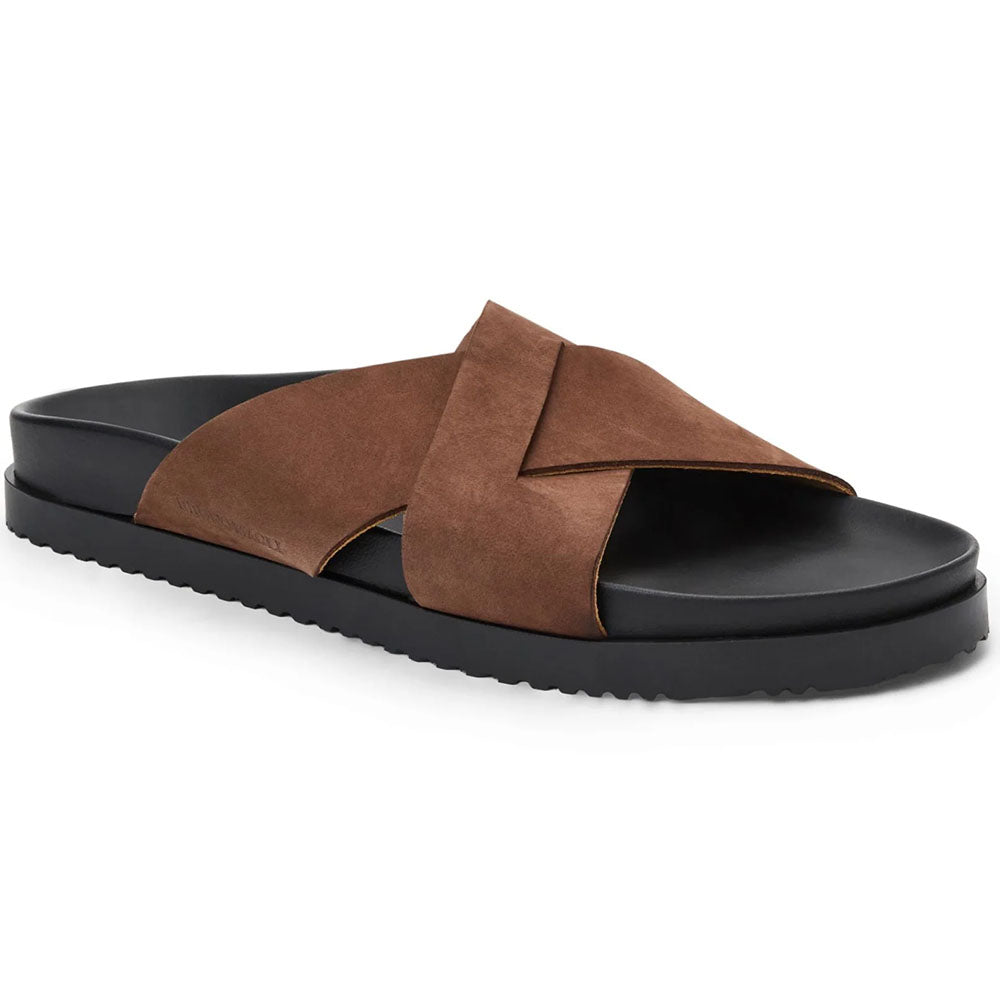 Bruno Magli Bologna Italian Nubuck Sandal Moka