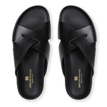 Bruno Magli Bologna Leather Double Strap Sandal Black