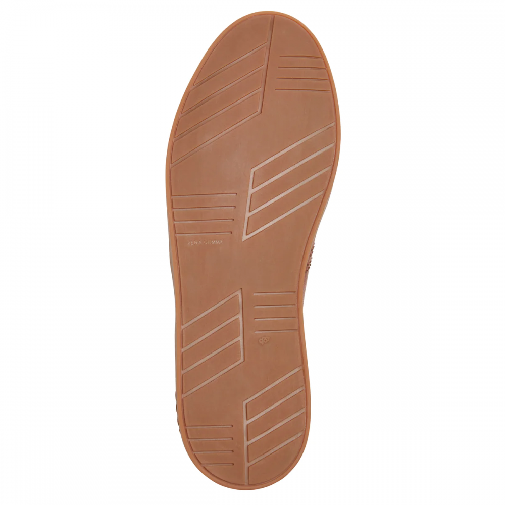 Bruno Magli Bono Leather Lace-Up Sneakers Cognac