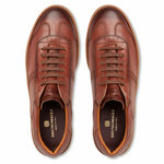 Bruno Magli Bono Leather Lace-Up Sneakers Cognac
