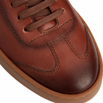 Bruno Magli Bono Leather Lace-Up Sneakers Cognac