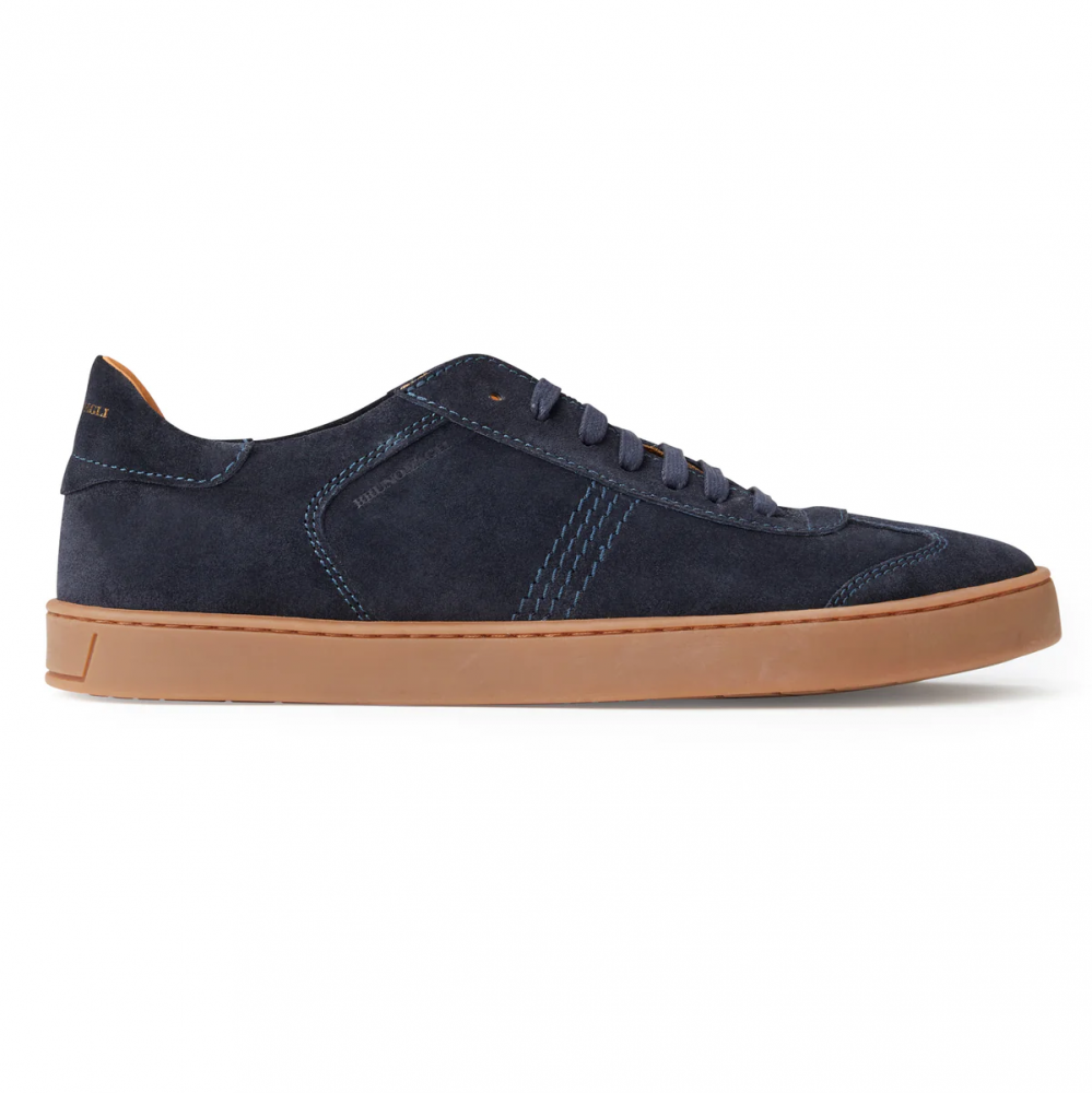 Bruno Magli Bono Suede Lace-up Sneakers Dark Blue
