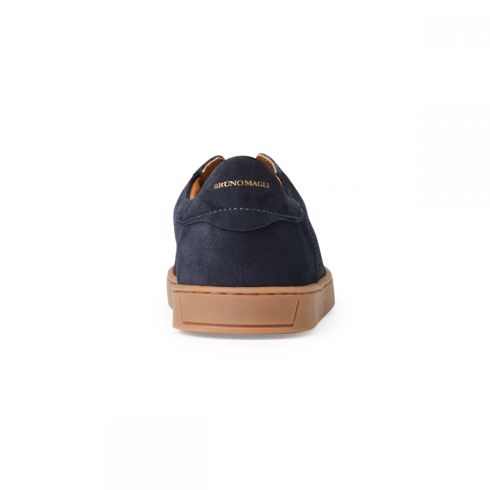 Bruno Magli Bono Suede Lace-up Sneakers Dark Blue