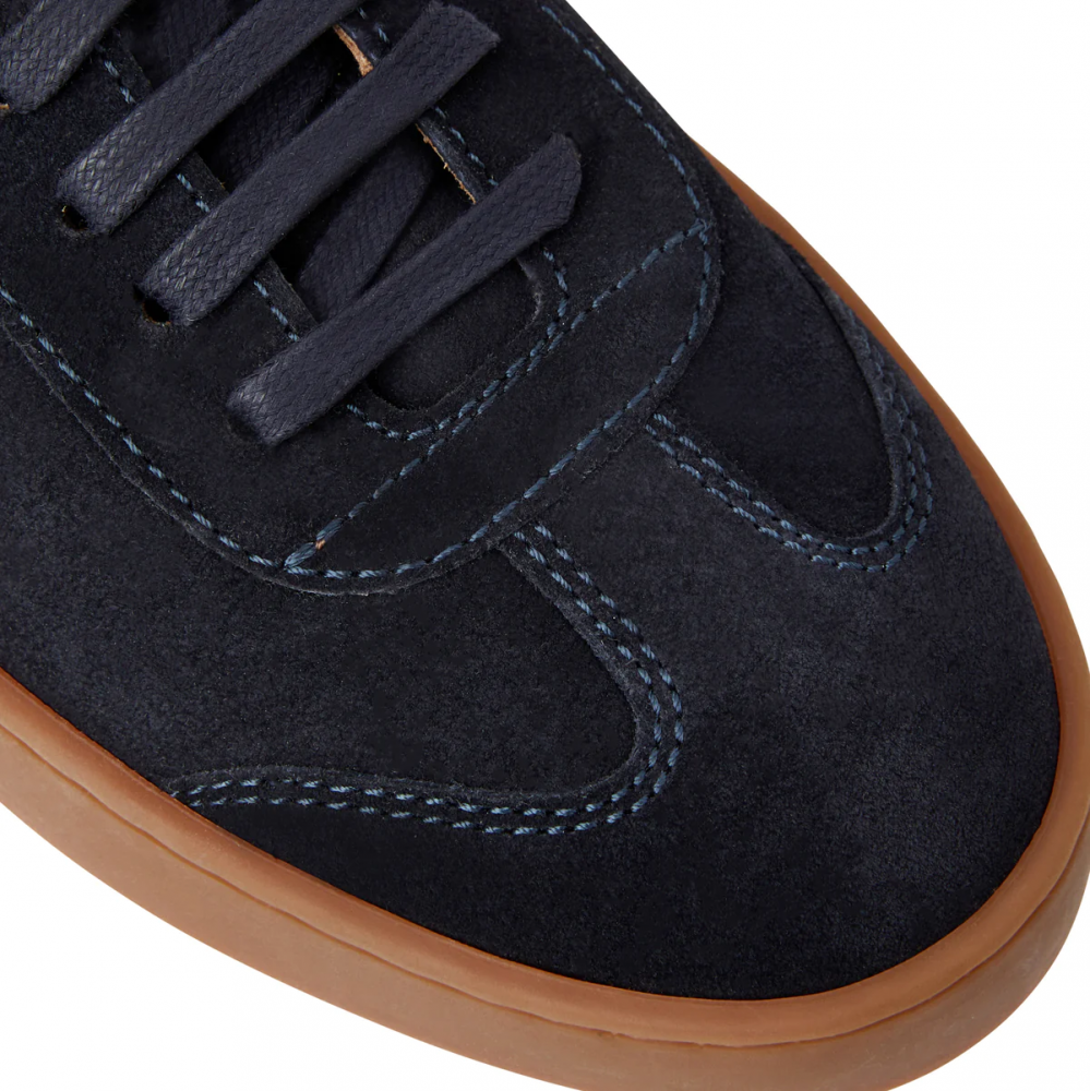 Bruno Magli Bono Suede Lace-up Sneakers Dark Blue